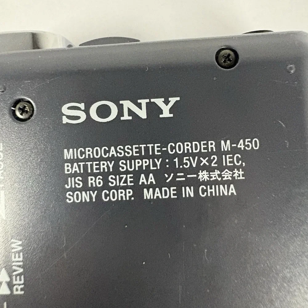 Sony Microcassette-Corder M-450 with Voice Recorder